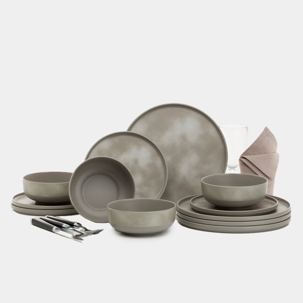 Flamefield Pebble Sky 12-teiliges Melamin-Set