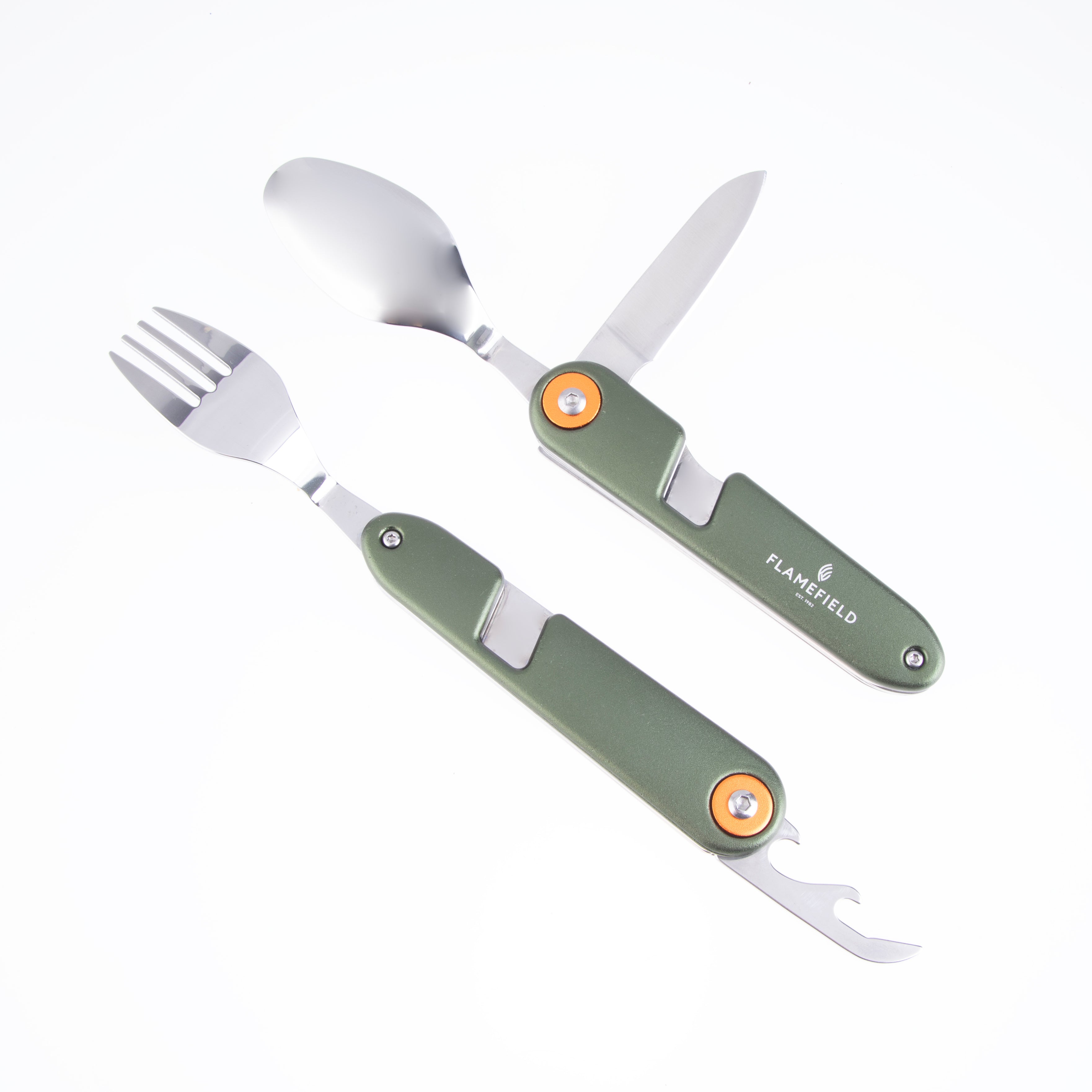 4-in-1 Magnetic Portable Cutlery Set – Forest Green