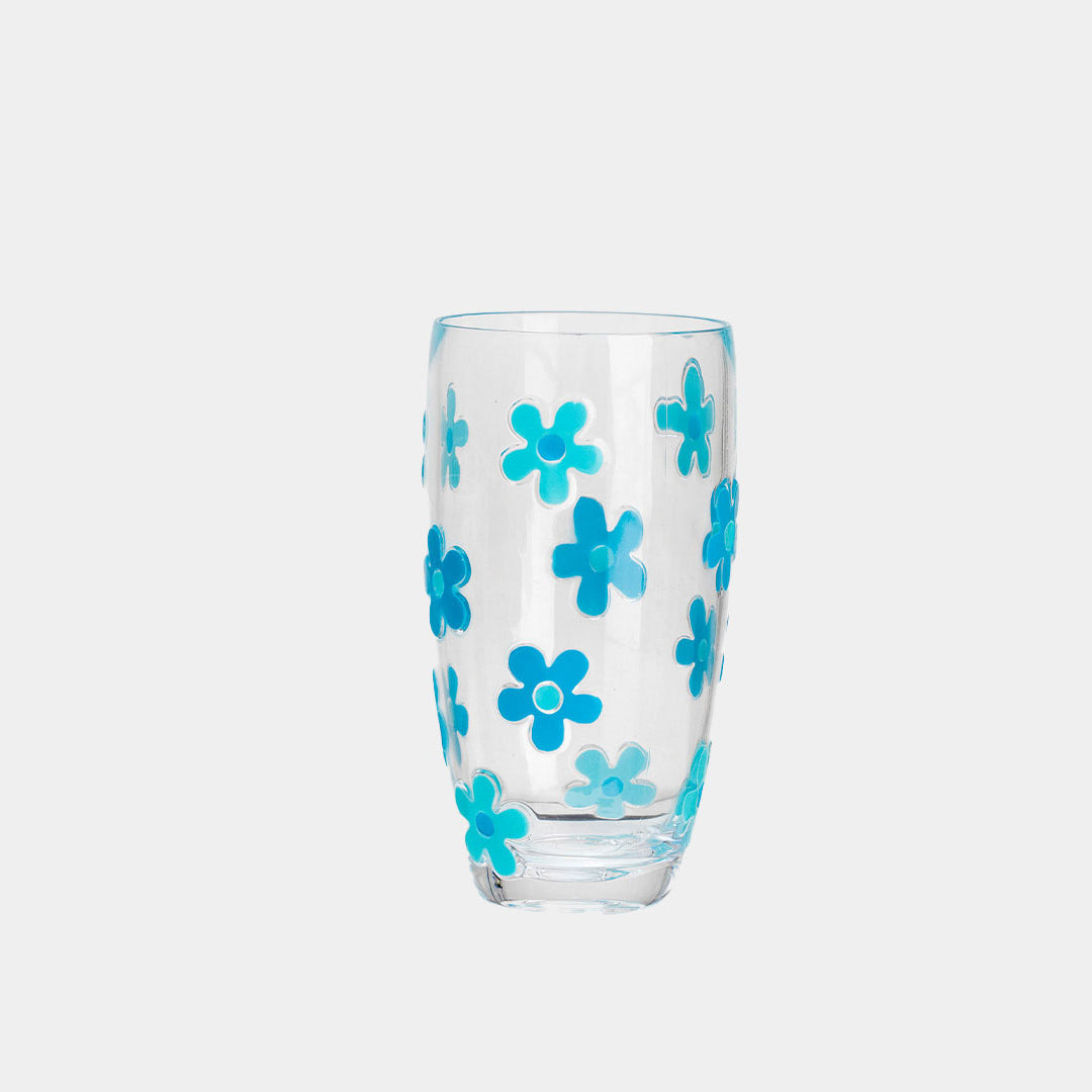 Flamefield Acrylic Daisy Tumbler Aqua Tall