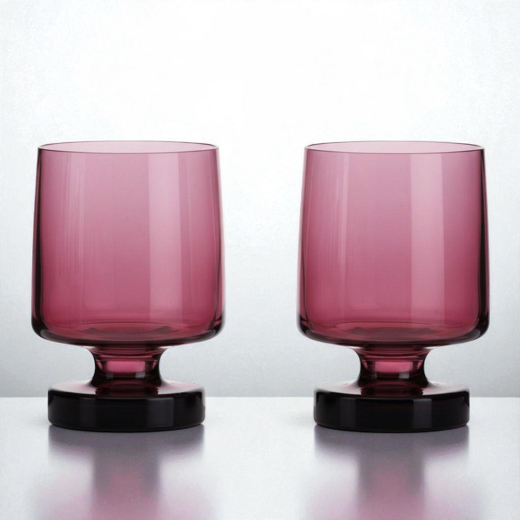 2PK Tritan Aegean Heavy Base Glass Cheery Red