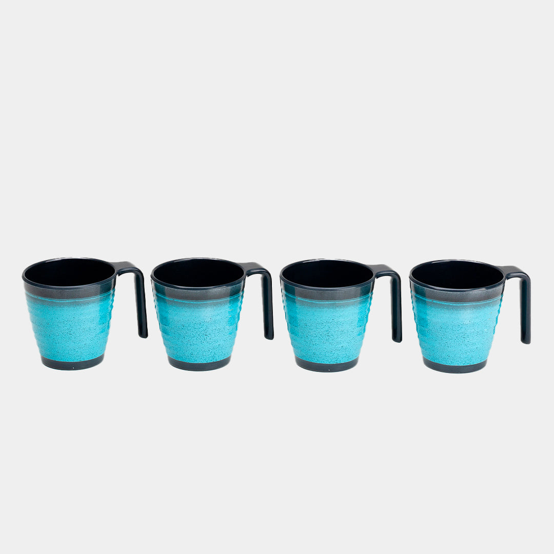 Flamefield Granite Aqua Melamine Stacking Mugs