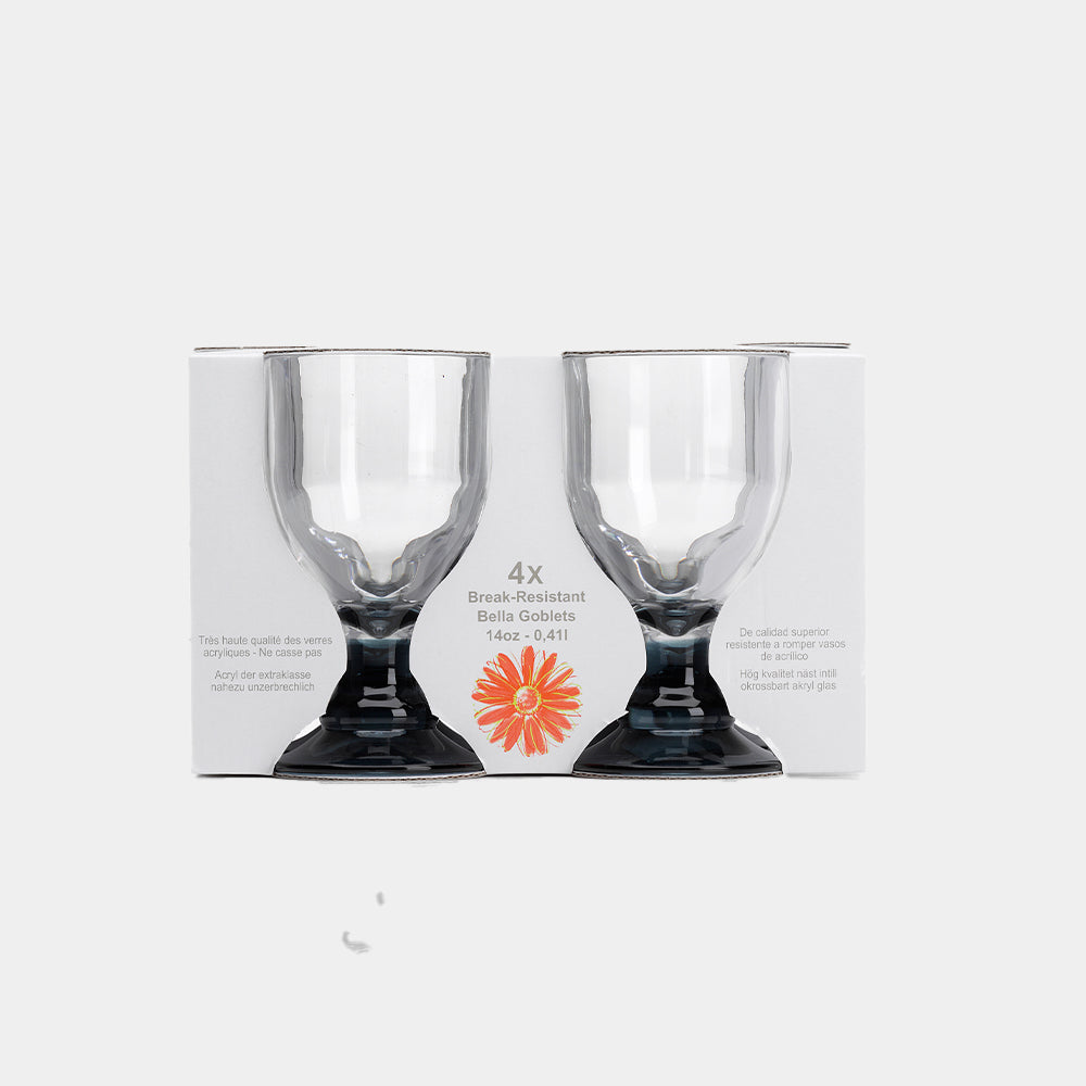 Flamefield Acrylic Smoked Bella Goblet