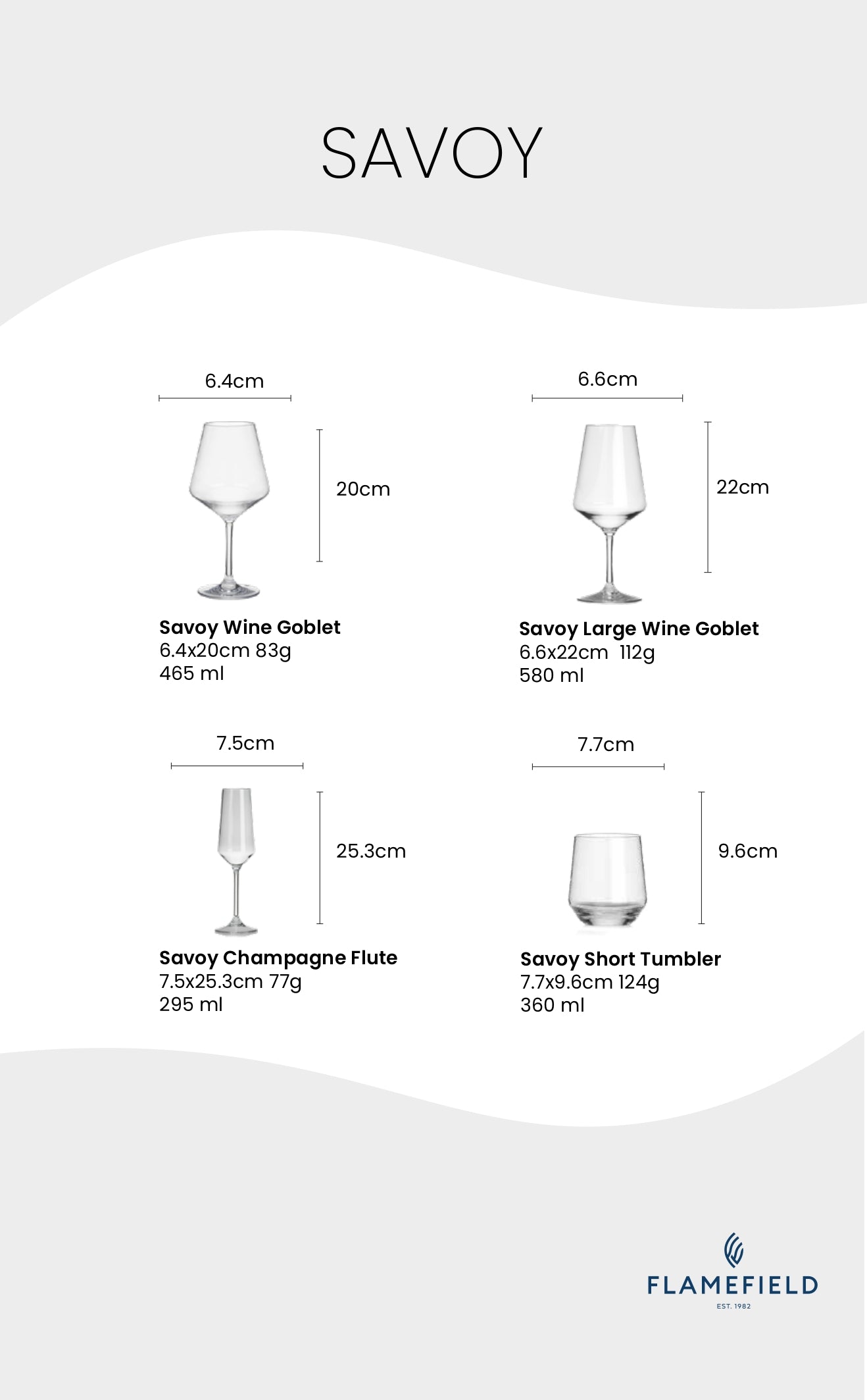 Flamefield Polycarbonate Savoy Champagne Flute