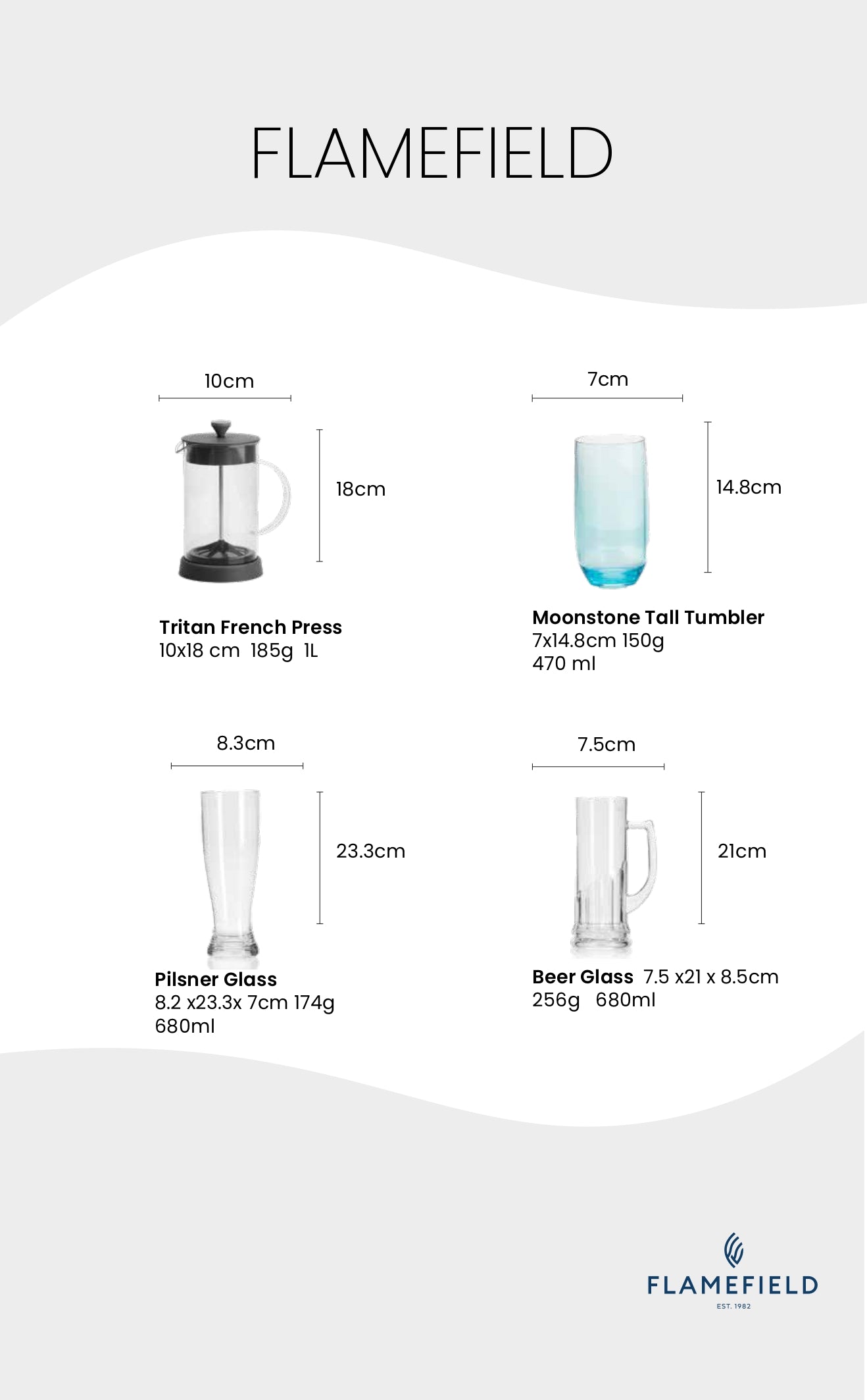 Flamefield Acrylic Moonstone Tall Tumbler