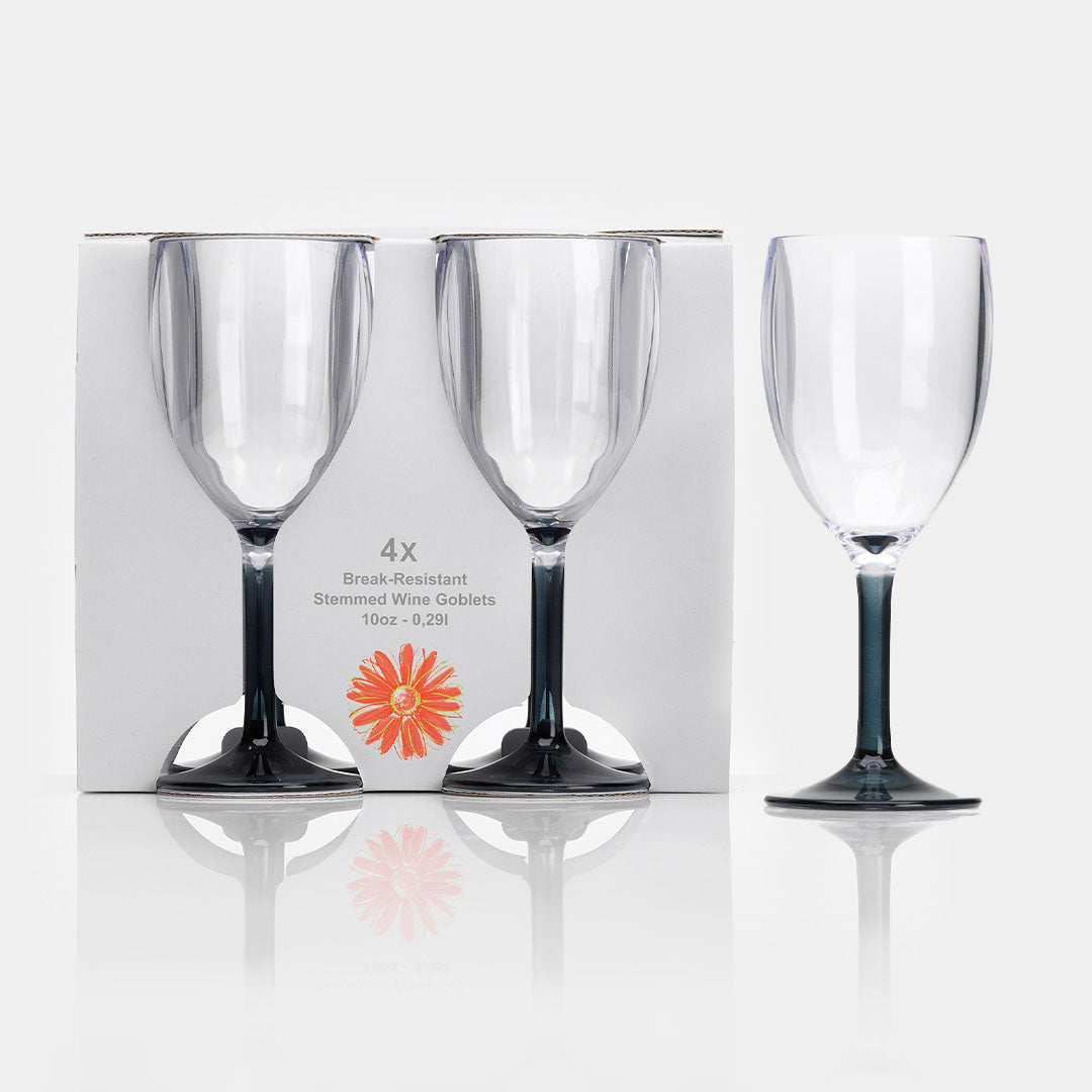Flamefield Acrylic Smoked Wine Goblet